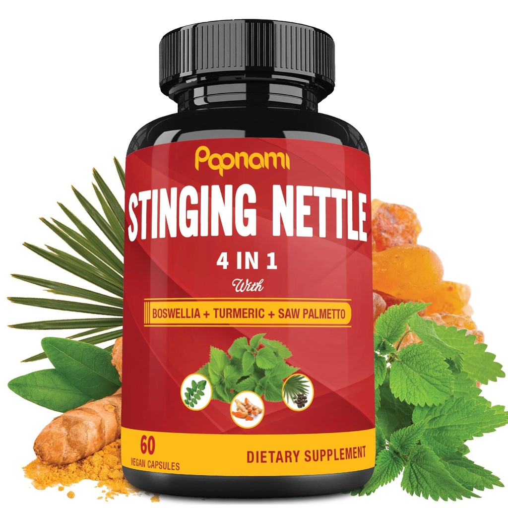 Stinging Nettle Extract Kapseln mit Boswellia, Turmeric & Saw Palmetto - 2 Monate Versorgung für Joint, Body Management, Haut, Haar &amp; Immunität