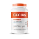 Genius Protein Powder, Vanilla - Dual Protein Blend mit verbesserter Whey Isolate & Natural Egg White für Lean Muscle Building für Männer & Frauen - Grass-Fed Pre & Post Workout Meal Ersatz Shake
