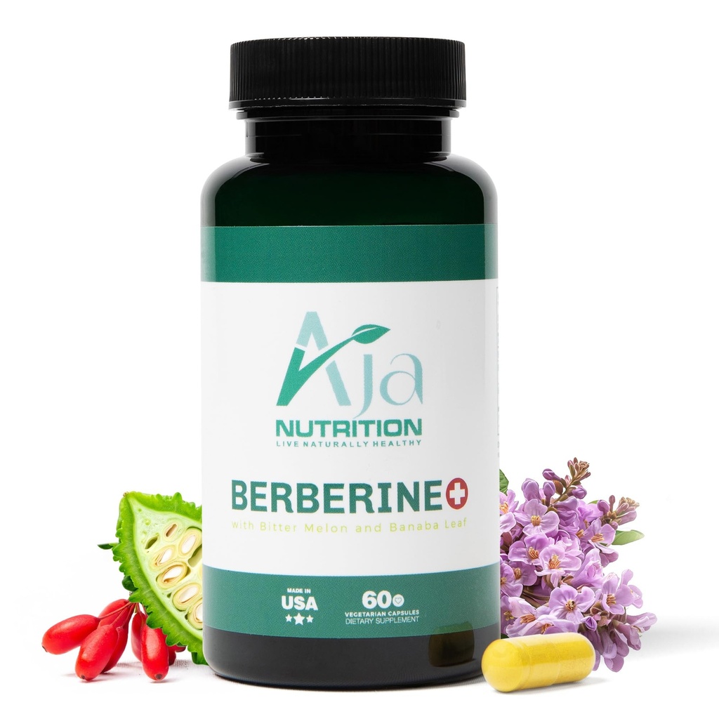 Berberine Plus – Triple Action Metabolic Support Supplement mit Berberine HCl 500mg, Bitter Melon & Banaba Blatt – 1250mg Kräuter-Aktive – Energie & Verdauungsunterstützung – 60 Vegan Kapseln