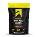Ascent 100% Whey Protein Powder - Post Workout Whey Protein Isolate, Zero Artificial Flavors & Sweeteners, Glutenfrei, 5.5g BCAA, 2.6g Leucine, Essential Amino Acids, Chocolate 2 lb