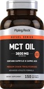 Piping Rock MCT Öl Softgel Kapseln | 3600mg | 150 Pillen | Keto-Approved | Non-GMO, Glutenfreie Ergänzung