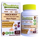 Peruvian Maca Root Capsules 150 ct. Powerful Maca Blend of Yellow Red & Black Maca Root with Black Pepper. Alle natürlichen NonGMO Vegan Keine Stearate Keine Reispulver Keine Silica Keine Füllstoff