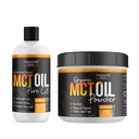 Poudre d'huile MCT et lot d'huile MCT pur C8