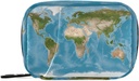 Pill Box 7 Day 3D World Map Pill Case Bag Travel Pill Organizer Bag avec zipper Portable Weekly Case Taille compacte pour le support de supplément de vitamine