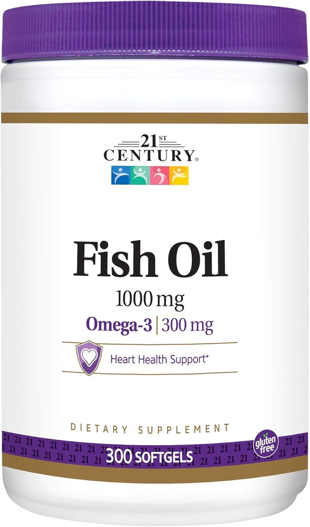 Fischöl des 21. Jahrhunderts 1000 mg Softgels, 300-Count (Pack mit 3)