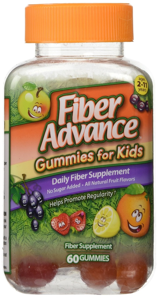 Fiber Advance Gummis für Kinder Daily Fiber Supplement, 60 Anzahl