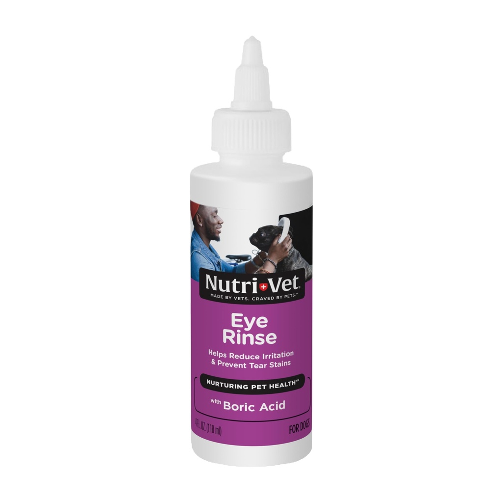 Nutri-Vet Eye Rinse für Hunde, Hunde Tear Stain Remover, Augenwaschen, Allergy Relief für Hunde Welpen, Welpenbedarf, Pet Safe Formula, Vet Formuliert, Verhindert Infektionen, 4oz