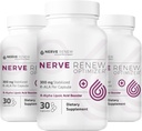 NERVE RENEW Optimizer, 3 Packung (90 Kapseln) - 300 mg Stabilisierte R-Alpha Lipsäure pro Kapsel für natürliche Nerve Discomfort-Unterstützung - Schnelle Absorption - Sicher und alle natürlichen