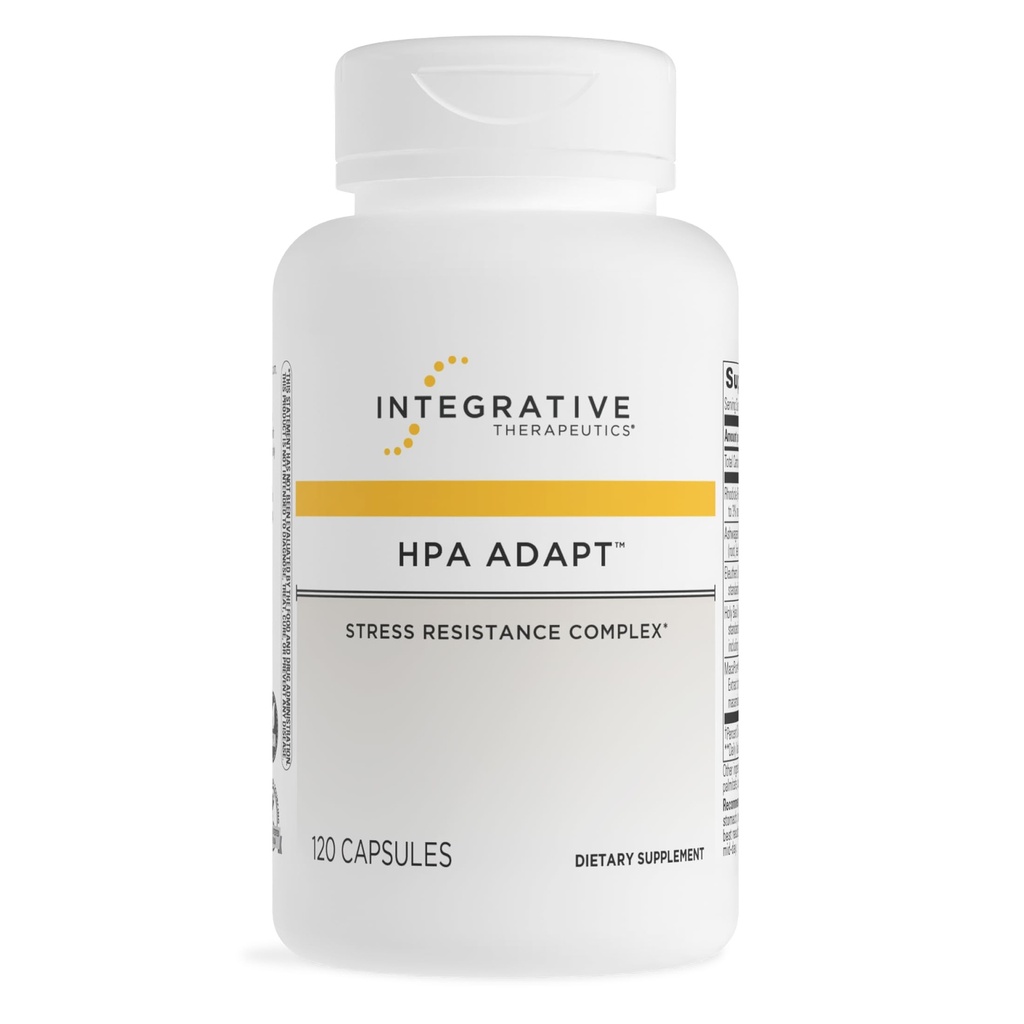Integrative Therapeutik HPA Adapt - Adaptogenic Supplement for Stress Support* - Inklusive Ashwagandha, Rhodiola und andere adaptogene Kräuter* - Vegan, Dairy-Free & Gluten-Free - 120 Kapseln