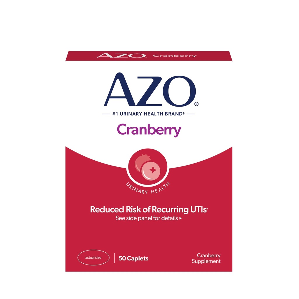 AZO Pilules de canneberge pour la santé urinaire pour les femmes et les hommes, Supplément de canneberge adulte, sans sucre, non-OGM, 50 Capsules Softgel