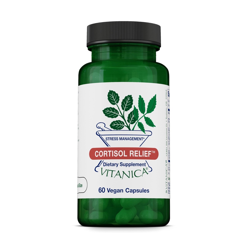 Vitanica Cortisol Relief, Dr. Formuliert Schlaf, Stress, Cortisol Manager Supplement, Vegan, 60 Kapseln