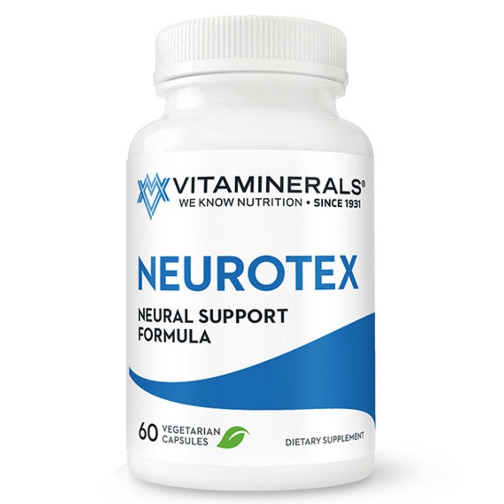 Vitaminerals® 119 NeurotexTM | Nervous System Support & Stress Relief | Calm Mind | Positive Stimmung | 60 Vegetarische Kapseln