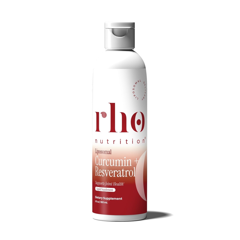 Rho Nutrition Liposomal Curcumin + Resveratrol (1 Pack) – Ultra High Absorption Liquid Curcumin Supplement – Promotes Joint Comfort, Mobility, Cellular Health and Overall Well-Being