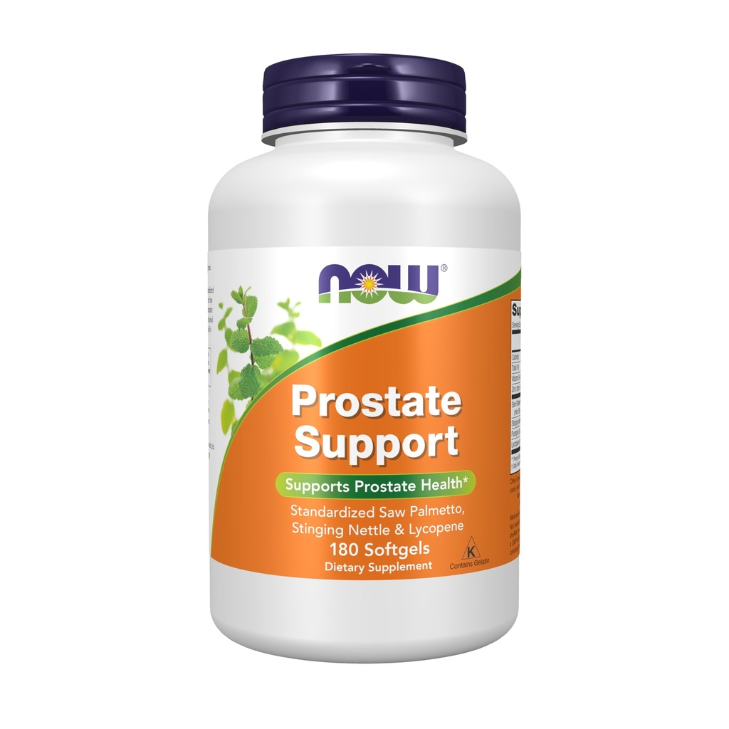 MAINTENANT Suppléments, Support Prostate, Support Prostate, avec Palmetto de scie standard, Bouilloire et Lycopène, 180 Softgels