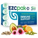 EZC Pak 5-Tage Immunsystem Booster mit Echinacea, Vitamin C, Zink & Vitamin D - Tapered Immun Support Supplement für Erwachsene - Unterstützt Immunität, Einfache Travel-Size Supplement Pack