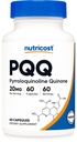 Nutricost PQQ (Pyrroloquinolin Quinone) 20mg, 60 Kapseln - Vegetarische Kapseln, Non-GMO, Glutenfrei