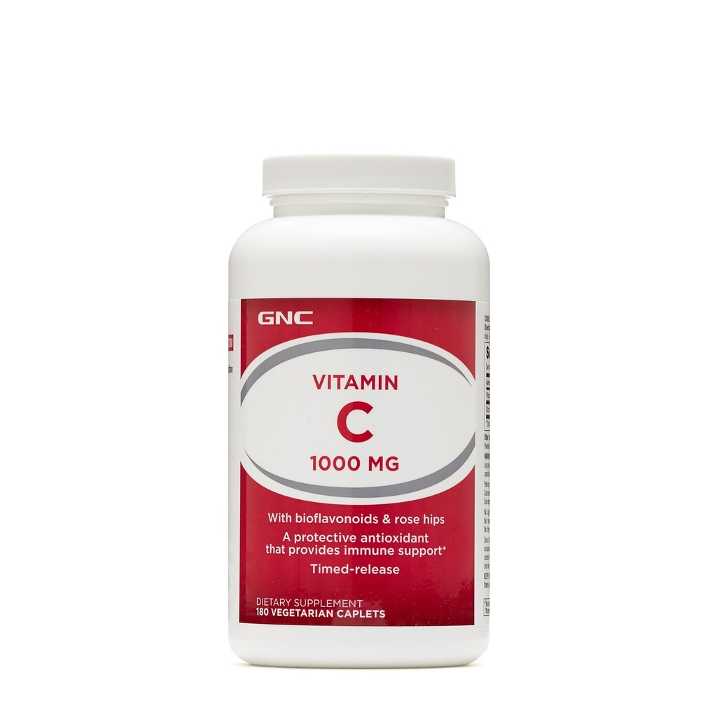 GNC Vitamin C 1000 mit Bioflavonoiden und Rose Hips Timed Release 180 Tabletten
