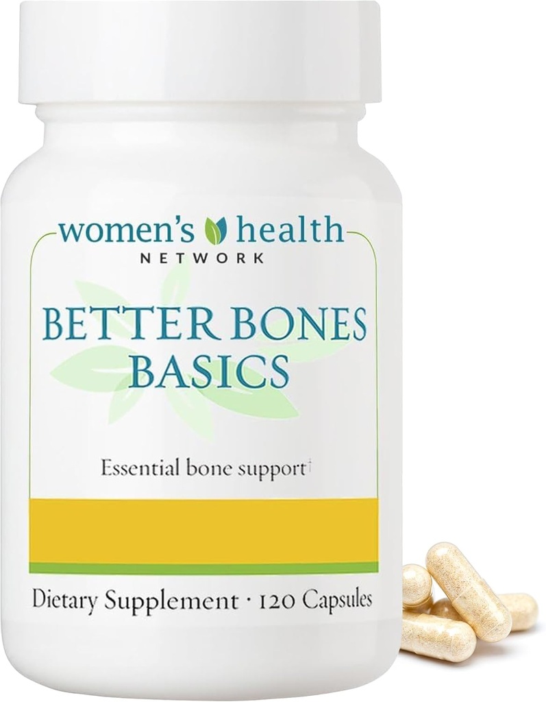 Bessere Knochen Grundlagen von Frauen Gesundheit Netzwerk - Calcium, Magnesium, Zink, Vitamin D, Vitamin K, Manganese und Boron - 120 Kapseln