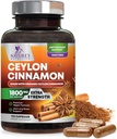 Organic Ceylon Cinnamon Supplement 1800mg - Zertifizierte Bio Ceylon Cinnamon Pulver Pillen - Energie & Herz Unterstützung für Frauen und Männer, in den USA, Antioxidans, Glutenfrei, Non-GMO - 120 Kapseln