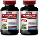 asparagus young shoots capsules - ASPARAGUS 600 MG - YOUNG SHOOTS EXTRACT - asparagus root extract - antioxidant formula capsules, asparagus extract capsules organic, water pills - 2 Bot 120 Capsules