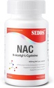 Ergänzungen, N-Acetyl Cystein (NAC) 600mg, 60 Veg Kapseln - Non-GMO, Glutenfrei