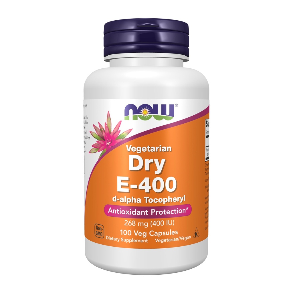 JETZT Nahrungsergänzungsmittel, Vitamin E-400 IU D-Alpha Tocopheryl, Dry, Antioxidant Protection*, 100 Veg Kapseln