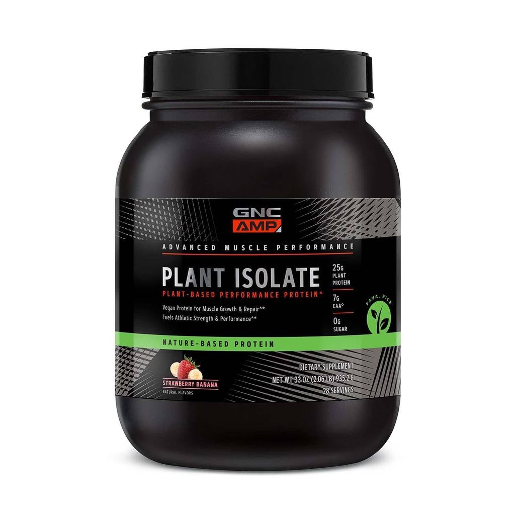 GNC AMP Protéine isolate végétale - Banane de fraise (28 portions)
