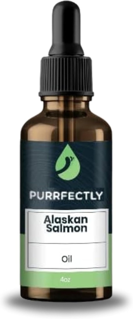 PURRFECTLY Omega-3 Fischöl für Katzen | Premium Senior Blend | Fördert Herz, Immune, Fleisch & Joint Health | Advanced Alaskan Lachsöl für Aging Cats | Omega 3, 6 & 9 EPA & DHA (4 Fl Oz (Pack 1)