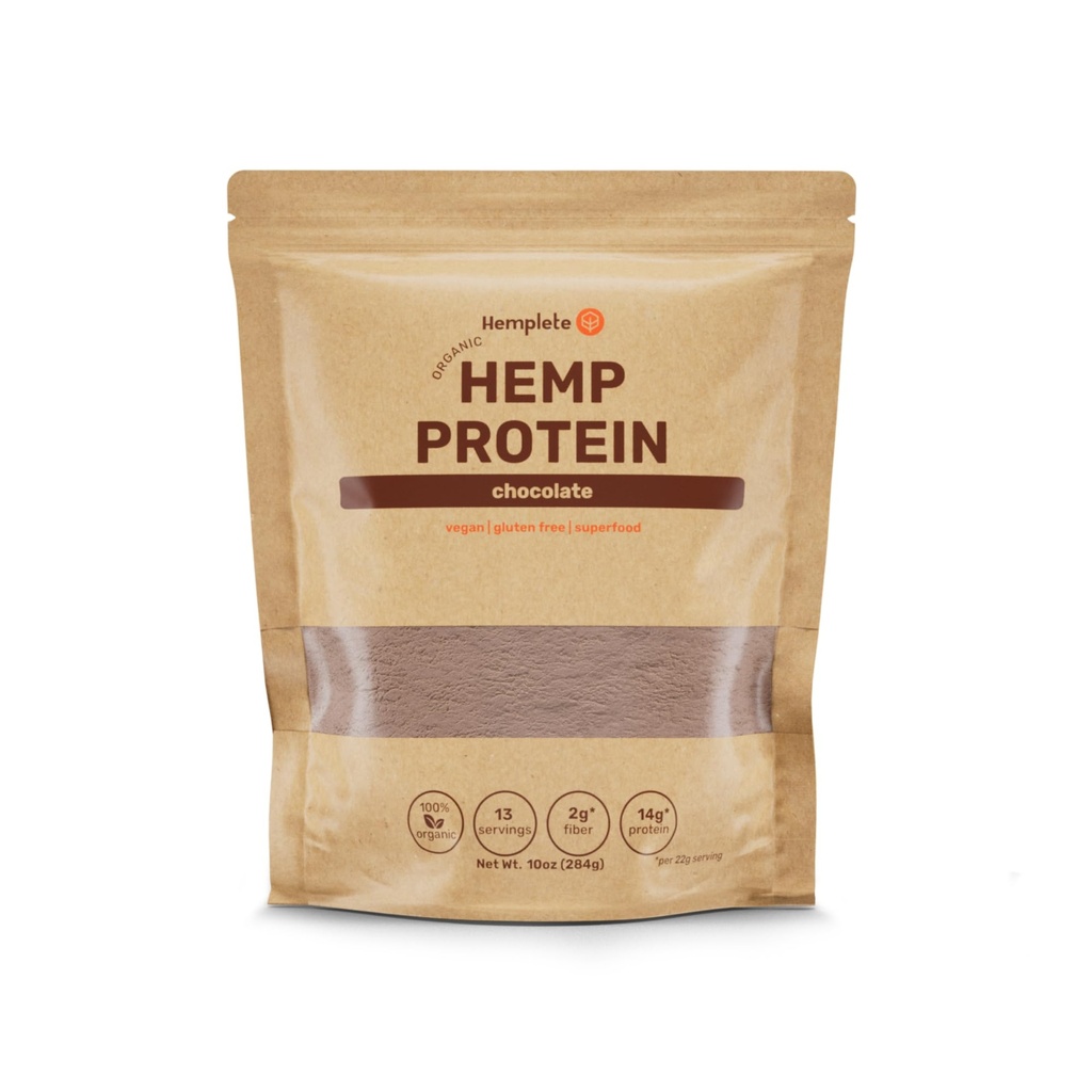 Hanf Vegan Protein Pulver für Herz- und Gehirngesundheit, einfach zu digest Schokoladenpulver trinken mit Pflanzenprotein für Muskelaufbau und -gewinnung, 9 essentielle Aminosäuren (Chocolate, 10 Unzen)