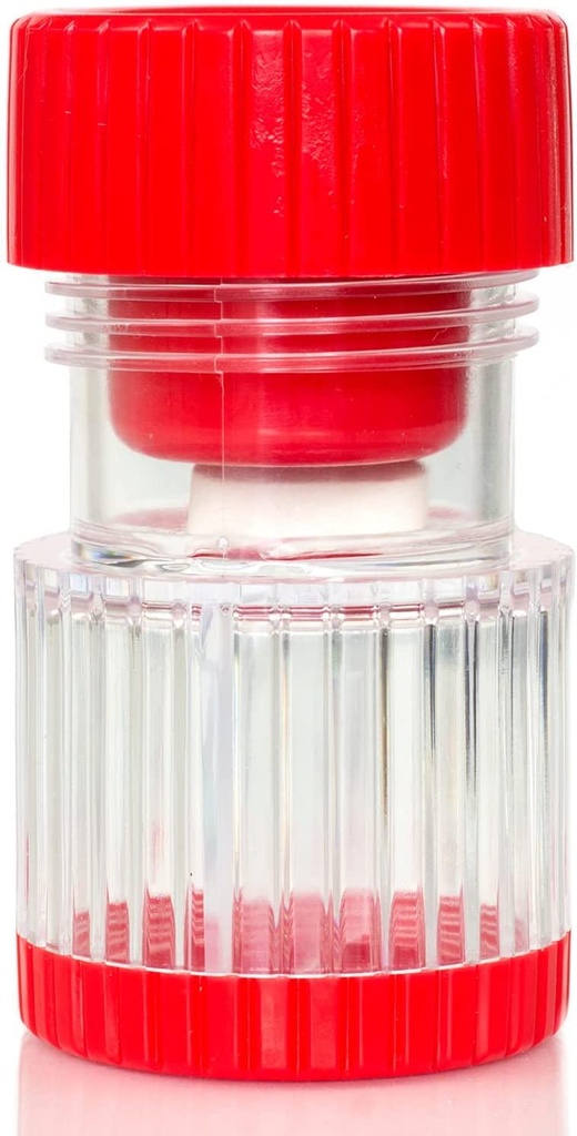 HealthSmart Pill Crusher und Grinder, Crushes Vitamine und Tabletten, hält bis zu 2 Pillen, mit Ergonomic Grips, Rot