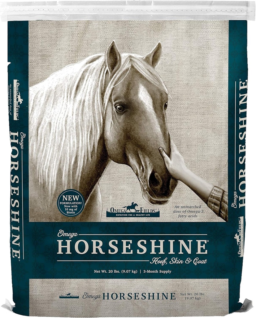 Omega Horseshine Die Omega-3-Ergänzung, Hilft einen glänzenden gesunden Mantel, 20 lb, Braun