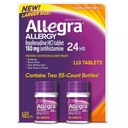 Allegra 24 Hour Indoor und Outdoor Allergy Relief 180mg 55 Tabletten, Paket von 2 (110 ct.)