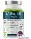 Anti-Aging natürliche Aminosäuren Ergänzung für Frauen und Männer – Unterstützt Immune Gesundheit, Energie, Mutter Hautton, & Restaurative Schlaf, Anti-Aging Ergänzung Pillen für Langlebigkeit, 60 Kapseln