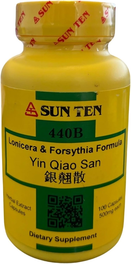 Sun Ten - Lonicera & Forsythia Formula Capsules/Yin Qiao San/散 bewegt - 100 Kapseln