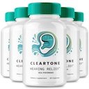 Cleartone Acouphène Relief pour Capsules d'oreilles, Supplément de pilules d'oreilles Cleartone, Traitement d'acouphène clair, Relief d'oreilles calmante - Force maximale, Avis Cleartone (5 Pack)