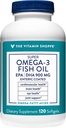 Der Vitamin Shoppe Omega 3 Fischöl 1290mg, EPA 735mg & DHA 165mg, Reinheit versichert, Molecularly Distilled to Support Cardiovascular, Joint and Brain Health (120 Softgels)
