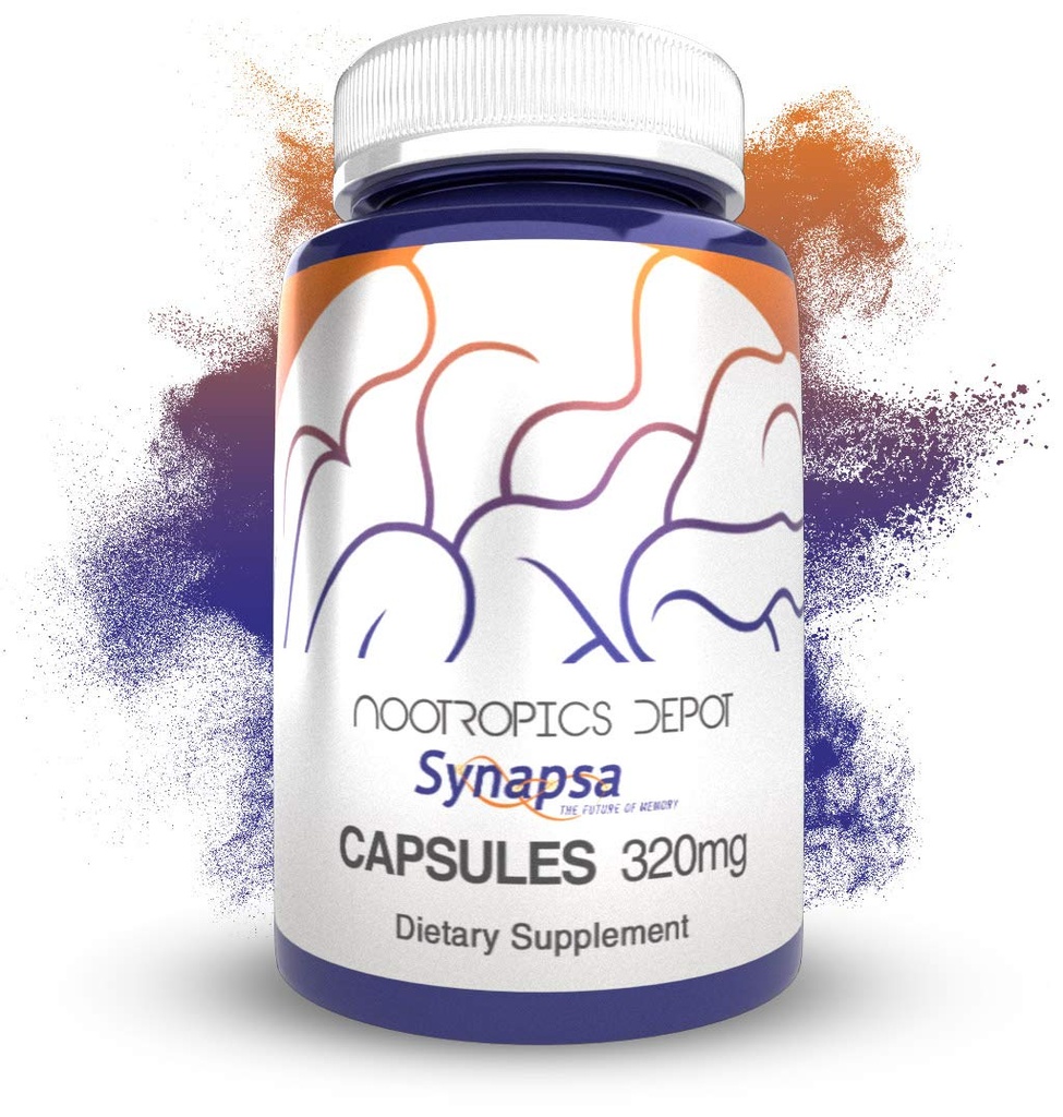 Nootropics Depot Synapsa Bacopa Monnieri Capsules | 320mg | 60 Count | Whole Plant Extract | Ayurveda Supplement | Adaptogen Herb | zum Verbessern von Lern-, Gedächtnis- und Leistungsfähigkeit