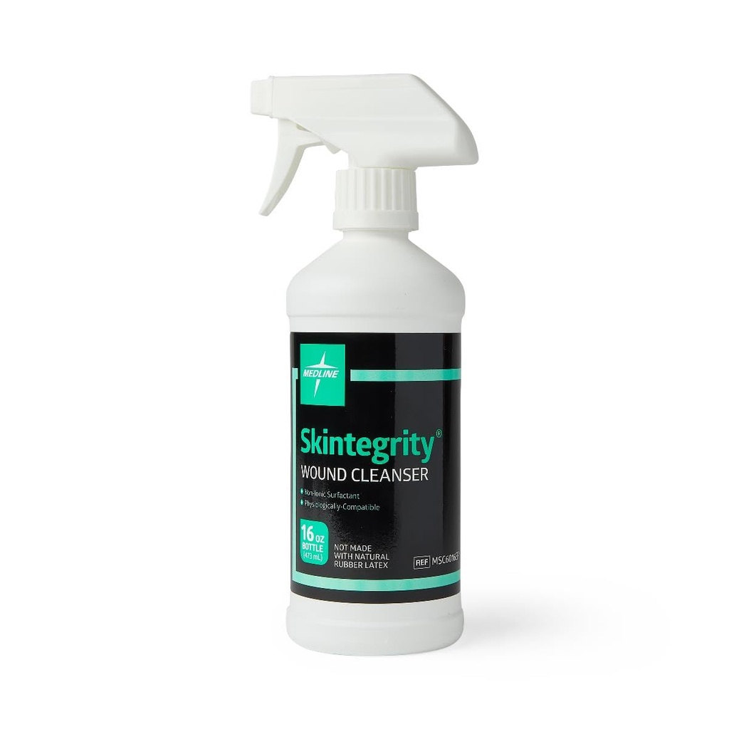 Medline Skintegrity Wound Cleanser (Packung von 1), 16 Unzen Sprühflasche, zur Wundreinigung, Trümmerung, Entfernung von Protein, Druckverletzungen, infizierte Wunden, Spray kann von Nebel zu Strom eingestellt werden