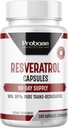 Hohe Potenz Resveratrol Kapseln über 98 Prozent Trans Resveratrol Antioxidans und gesunde Alterung 90 Tage Versorgung 180 Kapseln