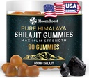 Gummies Shilajit - Supplément Organique Himalayen sans sucre de 600mg Shilajit, 90 Gummies pour l'énergie et le bien-être
