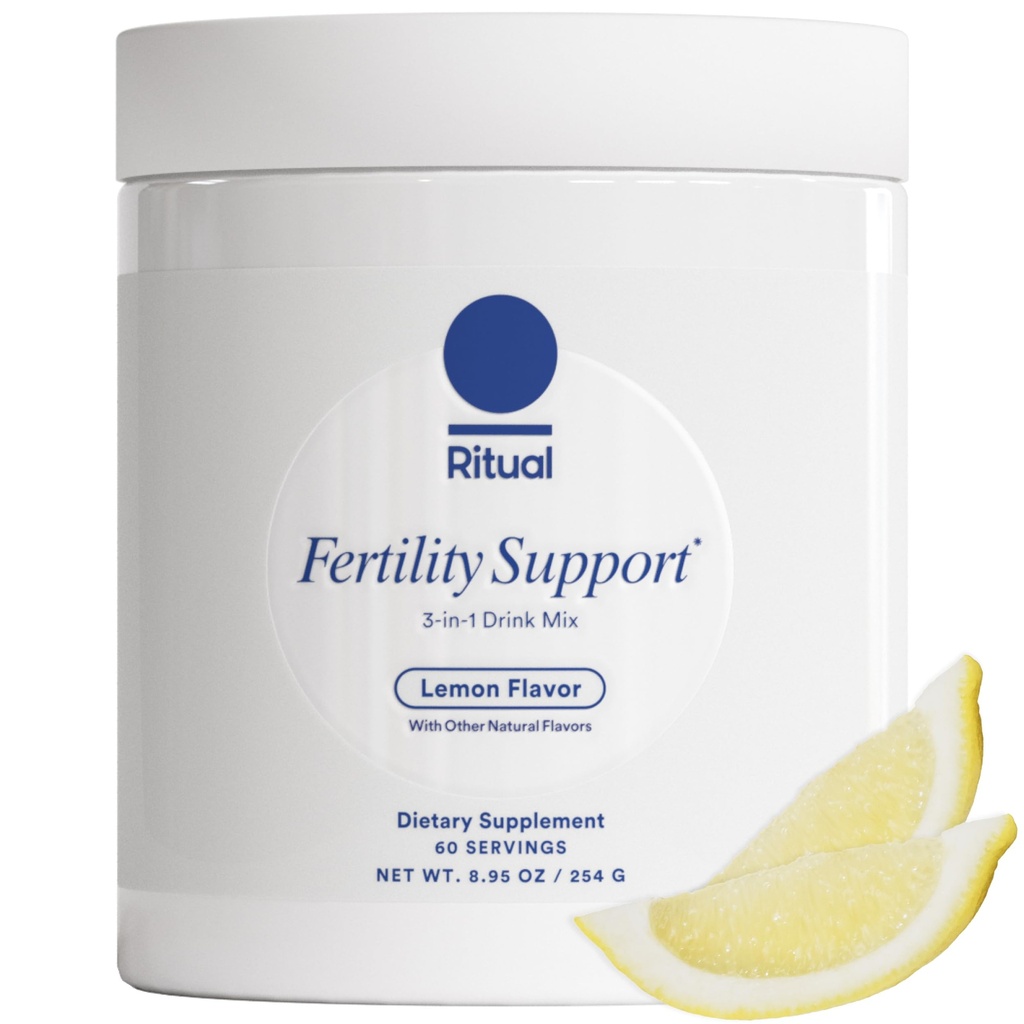 Ritual Fertility Support Supplement für Frauen 3-in-1 Drink-Mix Formuliert, um Conception Outcomes mit untersuchten Inhaltsstoffen (CoQ10, NAC, Myo-Inositol) zu unterstützen und mit einem OB/GYN. 60 Servings.*
