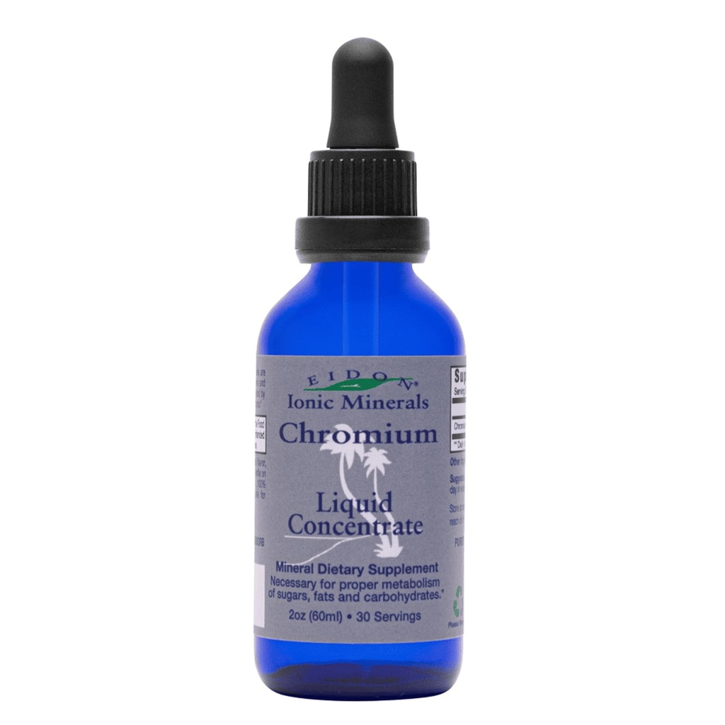 Eidon Ionic Minerals Liquid Chromium Concentrate - Ionic Chromium Supplement Drops, unterstützt stabile Energiestufen, All-Natural, kein Zucker hinzugefügt, keine Konservierungsstoffe oder Additive - 2 oz