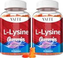 L-Lysine 1000mg Gummie - Unterstützt Haut, Lip, Vegan, Glutenfrei, 60 Kaubare Lysin für Erwachsene, Vitamine Gewebe Gesundheit & Immunsystem, Aminosäure Vitamin-Ergänzung & Komplex-Ergänzungen (2 Packung)