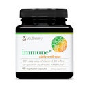 Youtheory Immune+ Daily Wellness - Vegetarische Immununterstützungsergänzung mit Vitamin C, Vitamin D3 & Zink* - Pilzergänzung mit Türkei-Tail, Cordyceps & Reishi - 60 vegetarische Caps