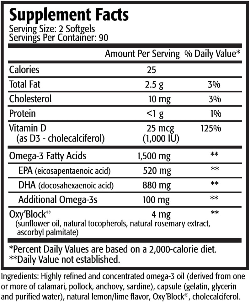 Res-Q 1250+ Omega-3 & Vitamin D3 Fischöl Kapseln