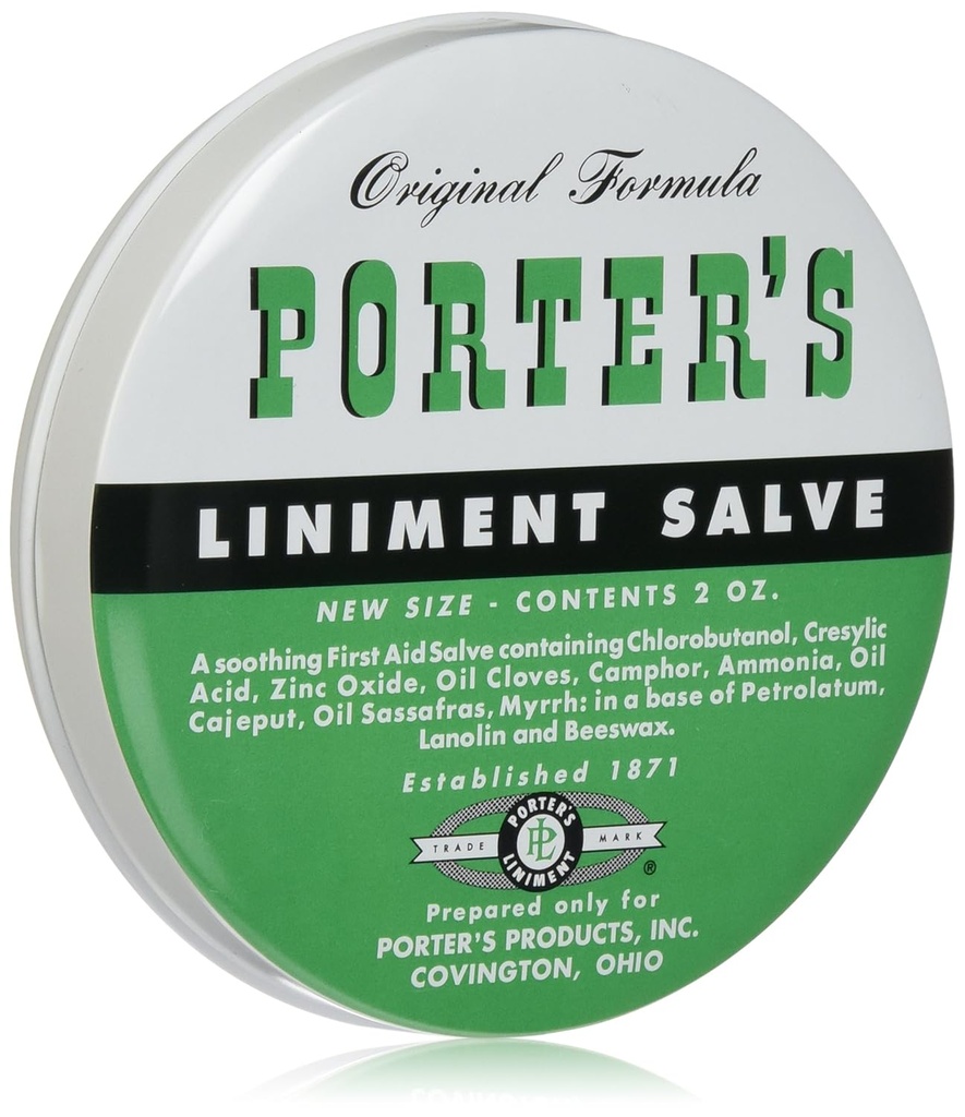 Porter's Liniment Salve, 2 Once