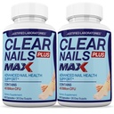 Laboratoires justifiés (2 Pack) Clear Nails Plus Max Pills 40 Million CFU Probiotique 60 Capsules