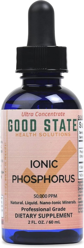 Bon état Phosphore Ultra Concentré de traces ioniques liquides Solutions homéopathiques pour la digestion Améliorer l'apport nutritionnel 100 portions 50 mL