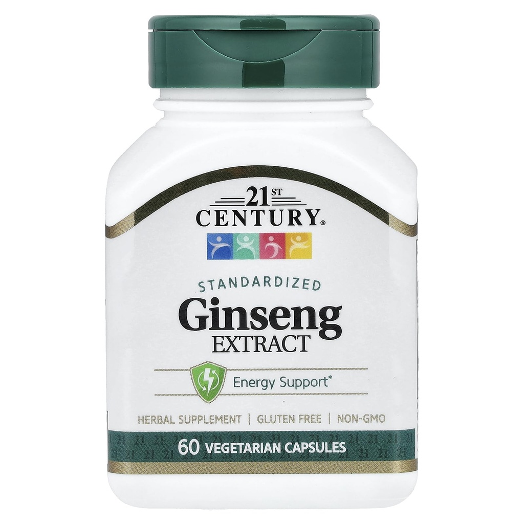 Ginseng du 21ème siècle extrait capsules de légumes, 60Conte