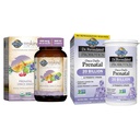 Jardin de la vie Organiques Vitamine prénatale : Folate pour l'énergie et le développement foetal sain et - Dr. Probiotiques préparés une fois par jour Prénatal - Acidophilus et Bifidobacteria Probiotic Support